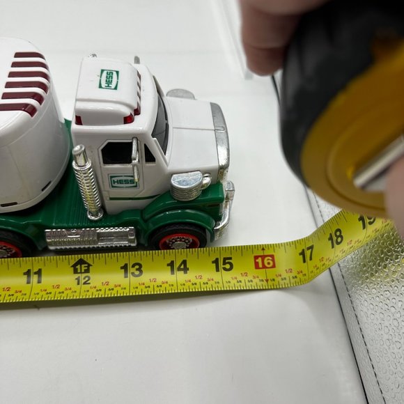 Hess Trailer Truck Jet 2010 Vehicle Exclusive Toy Lights Collectible Set Green W - Picture 10 of 13